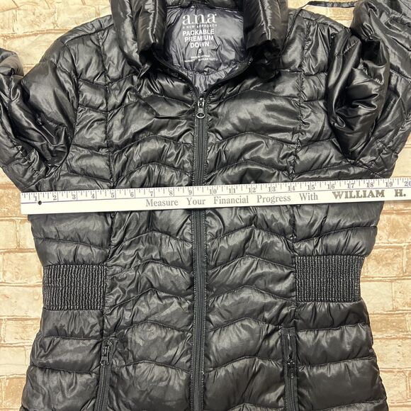 a.n.a Coat Small A New Approach Packable Premium Down Women's Coat Black S - Picture 6 of 7